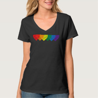 Womens Lgbt Rainbow Heart Lgbtqia Gay T-Shirt