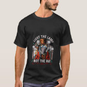 Womens Light The Lamp Not The Rat Christmas V Neck T-Shirt (Vorderseite)