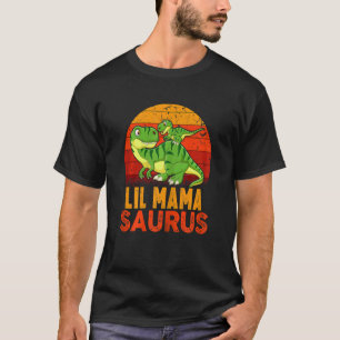 Womens Lil Mamasaurus Rex Dinosaur Mütter Day Fam T-Shirt