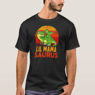 Womens Lil Mamasaurus Rex Dinosaur Mütter Day Fam T-Shirt