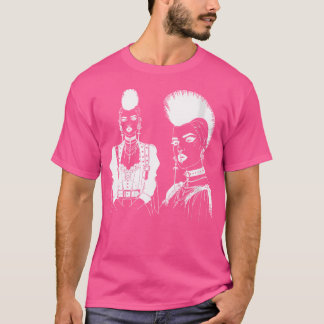 Womens Line Art Batcave Goth Einfach Zeichnend Art T-Shirt