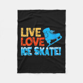 Womens Live Glide Ice Skate Motivation für Skaten Fleecedecke (Vorderseite)