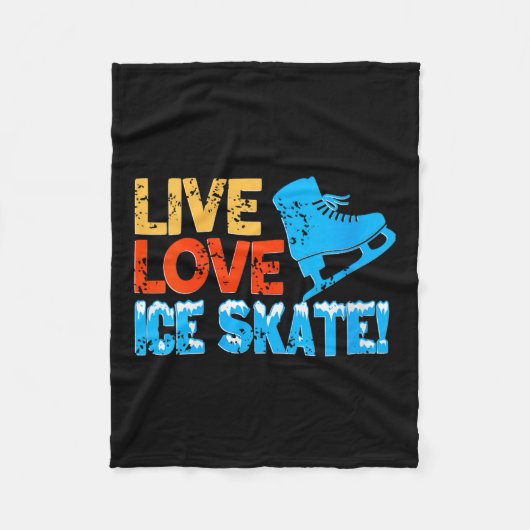 Womens Live Glide Ice Skate Motivation für Skaten Fleecedecke (Vorderseite)