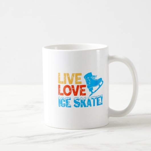 Womens Live Glide Ice Skate Motivation für Skaten Kaffeetasse (Rechts)