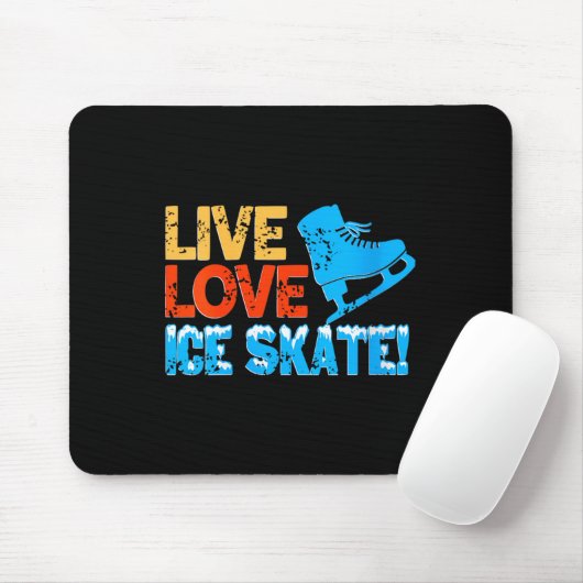 Womens Live Glide Ice Skate Motivation für Skaten Mousepad (Mit Mouse)