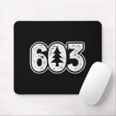 Womens Live Or Die 603 Tree Nh Area Code New Hamps Mousepad (Mit Mouse)