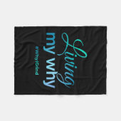 Womens Living My Why - Why I Grind - Insrational M Fleecedecke (Vorderseite (Horizontal))