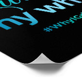 Womens Living My Why - Why I Grind - Insrational M Poster (Ecke)