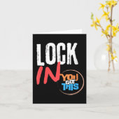 Womens Lock In You Got This Teacher Testing Motiva Karte (Gelbe Blume)