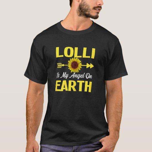Womens Lolli ist mein Engel auf der Erde Oma T-Shirt (Vorderseite)