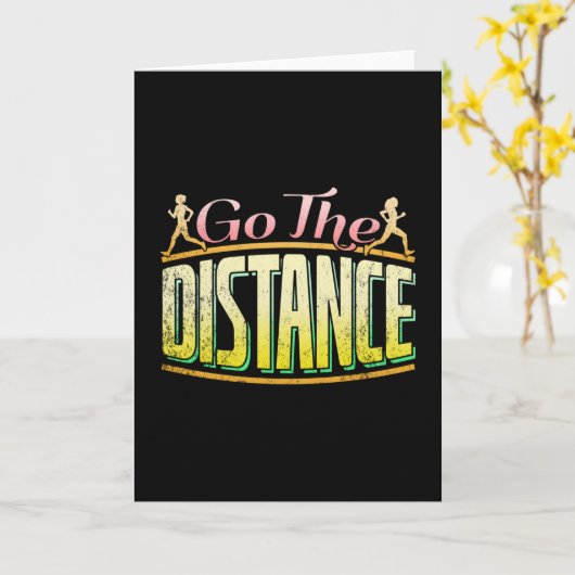 Womens Long Distance Running - Marathon Runner Karte (Gelbe Blume)