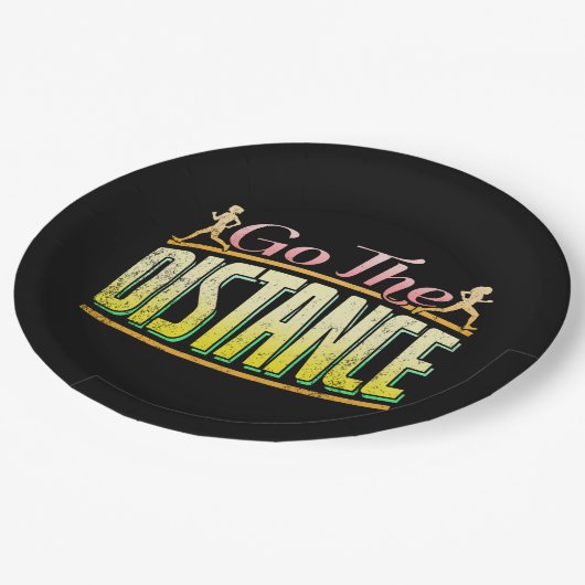 Womens Long Distance Running - Marathon Runner Pappteller (Schrägansicht)