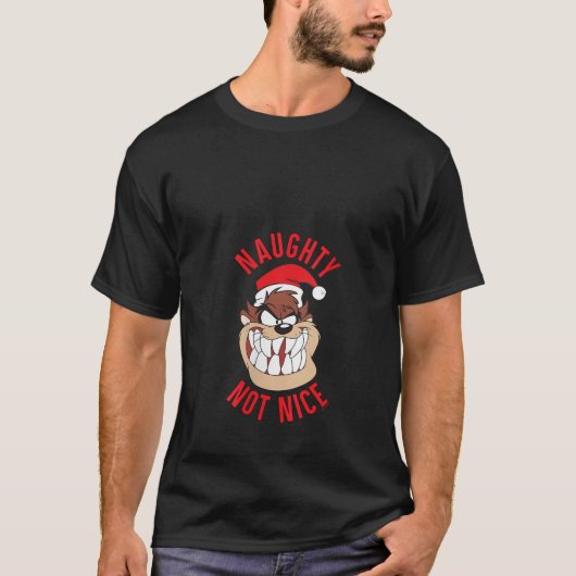 Womens Looney Tunes Naughty Not Nice V Neck T-Shirt (Vorderseite)
