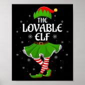 Womens Lovable Elf Christmas Family Girls Women El Poster (Vorne)