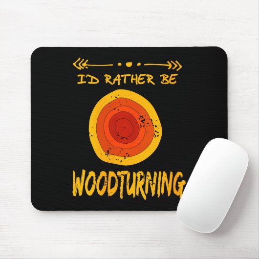 Womens Love Spending Time Woodturning Humor Retro Mousepad (Mit Mouse)