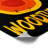 Womens Love Spending Time Woodturning Humor Retro Poster (Ecke)