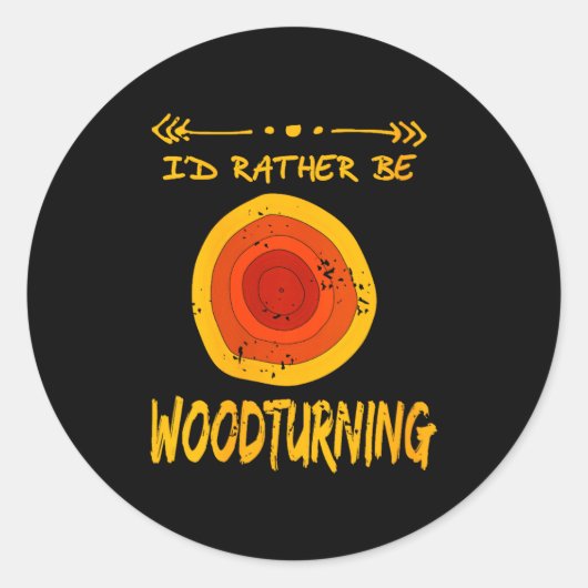 Womens Love Spending Time Woodturning Humor Retro  Runder Aufkleber (Vorderseite)
