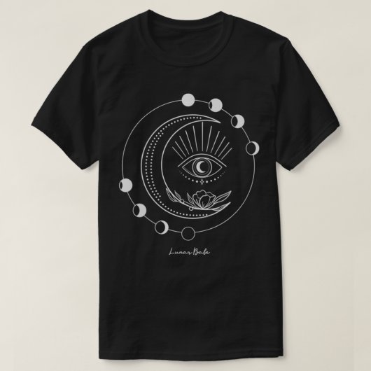 Womens Lunar Babe Esoteric Astrologie Moon Phase A T-Shirt (Design vorne)