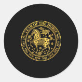 Womens Lunar New Year 2026 Chinese New Year 2026 Y Runder Aufkleber (Vorderseite)