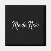 Womens Made New Salvation Quote Faith Christian Ba Magnet (Vorne)