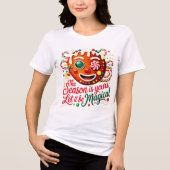 Women's Magical Gingerbread Cookie Cute Festive  Tri-Blend Shirt (Vorderseite)