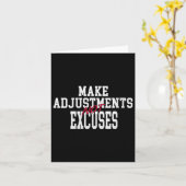 Womens Make Adjustments Not Excuses Motivational Q Karte (Gelbe Blume)