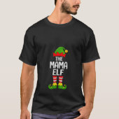 Womens Mama Elf Xmas Matching Family Elf Squad Chr T-Shirt (Vorderseite)