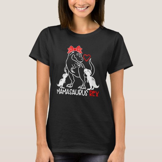 Womens Mamasaurus Rex Dinosaur Mama Saurus Mutter T-Shirt (Vorderseite)