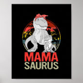 Womens Mamasaurus T Rex Dinosaur Mama Saurus Poster (Vorne)