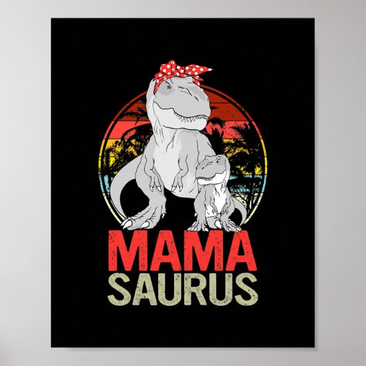 Womens Mamasaurus T Rex Dinosaur Mama Saurus Poster (Vorne)