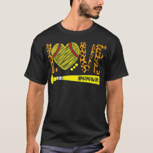 Womens Mamaw Life Softball Baseball Liebe #Mamawli T-Shirt