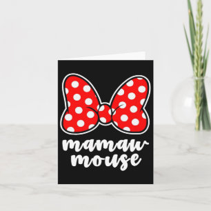 Womens Mamaw Mouse Family Vacation Bow Karte