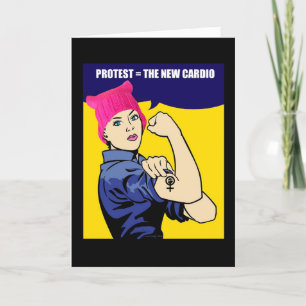 Women's March Cardio Customizable Birthday Card Karte