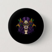 Womens Mardi Gras Costume Women Sugar Skull Carniv Button (Vorderseite)