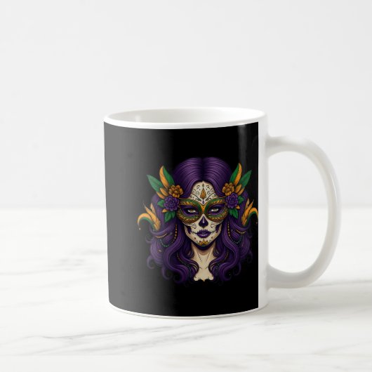 Womens Mardi Gras Costume Women Sugar Skull Carniv Kaffeetasse (Rechts)