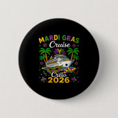 Womens Mardi Gras Cruise Crew 2026 Trip New Orlean Button (Vorderseite)