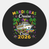 Womens Mardi Gras Cruise Crew 2026 Trip New Orlean Runder Aufkleber (Vorderseite)