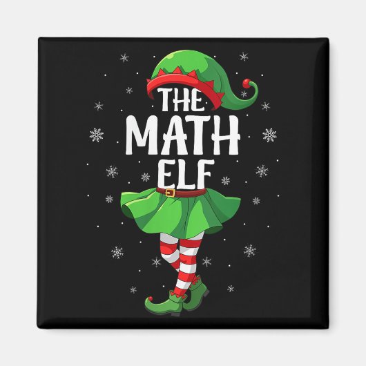 Womens Math Elf Christmas Girls Women Elf Squad Xm Magnet (Vorne)