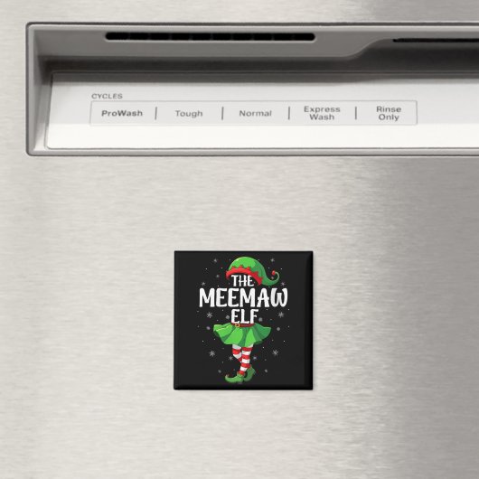 Womens Meemaw Elf Christmas Girls Women Elf Squad Magnet (In Situ (Geschirrspüler))
