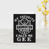 Womens Mein Lieblings-Badminton-Spieler nennt mich Karte (Gelbe Blume)