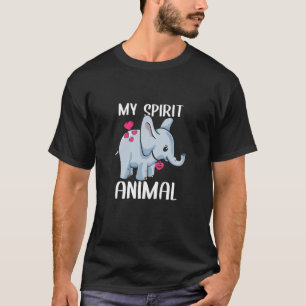 Womens Mein spirituelles Tier Elefant Ich liebe Ma T-Shirt