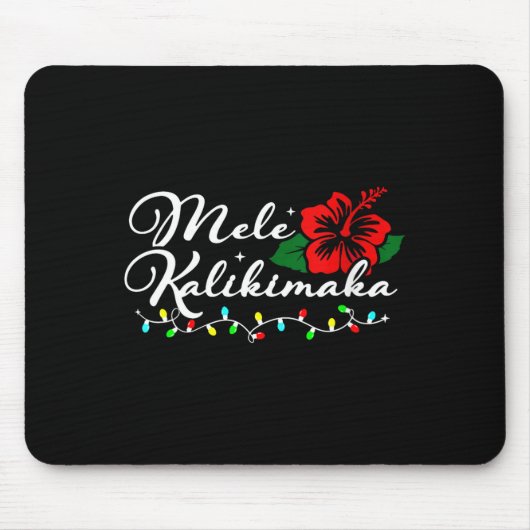 Womens Mele Kalikimaka Hibiscus Flower Hawaii Chri Mousepad (Vorne)