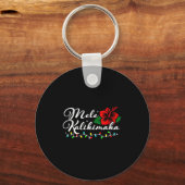 Womens Mele Kalikimaka Hibiscus Flower Hawaii Chri Schlüsselanhänger (Vorderseite)