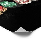 Womens Meowy Christmas Cat Lover Reindeer Santa Cl Poster (Ecke)