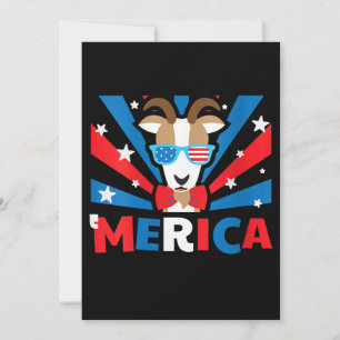 Womens Merica Goat Einladung