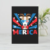Womens Merica Goat Einladung (Stehend Vorderseite)