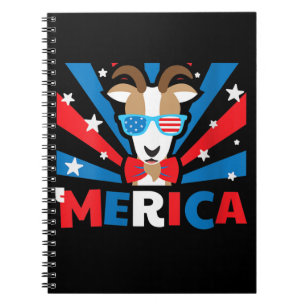 Womens Merica Goat Notizblock