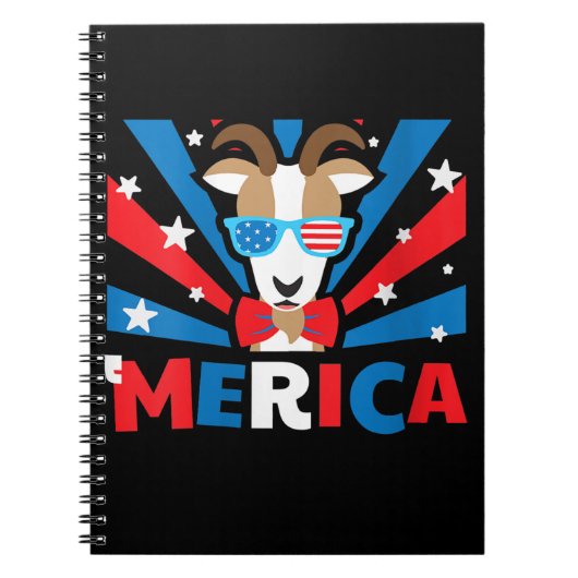 Womens Merica Goat Notizblock (Vorderseite)