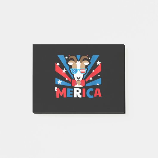 Womens Merica Goat Post-it Klebezettel (Vorderseite)