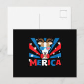 Womens Merica Goat Postkarte (Vorne/Hinten)